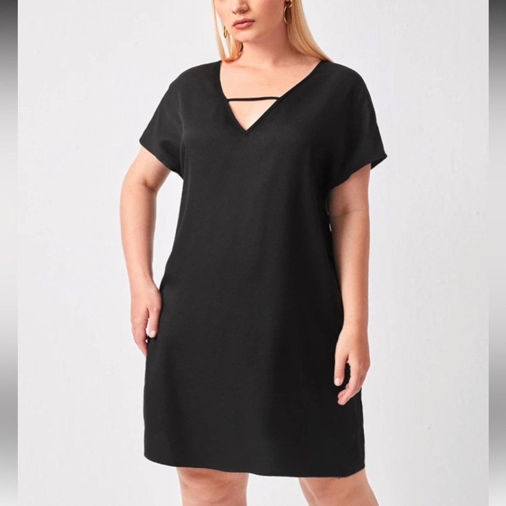 Black V-Neck Dress